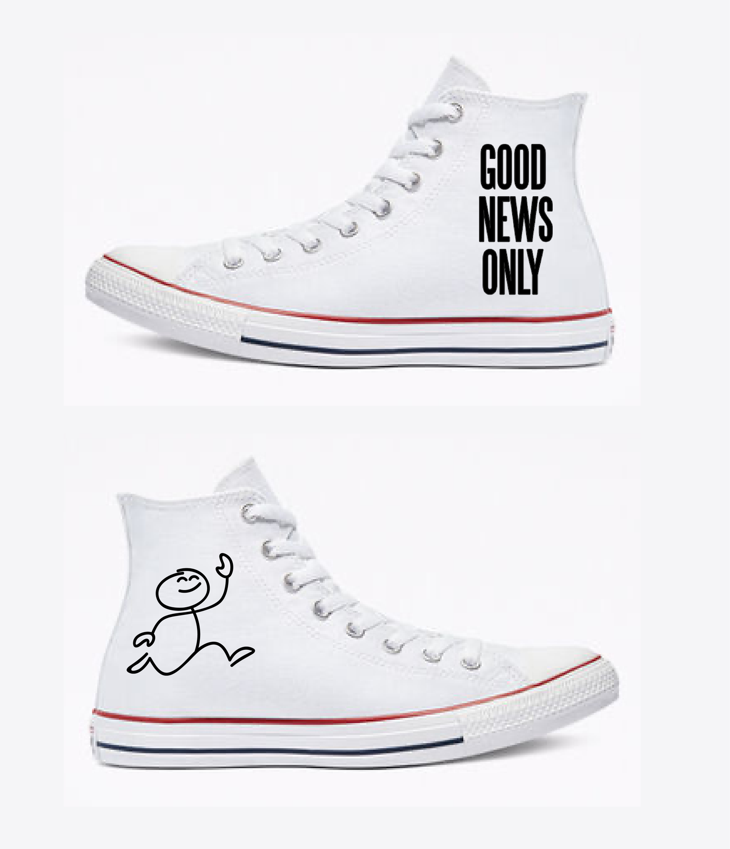 Run with a smile canvas sneakers